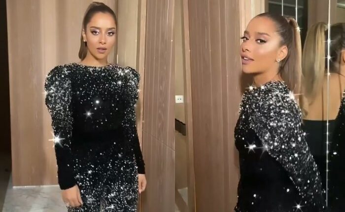 الفنانة بلقيس تطل علينا من حفل مركز دبي.. بإطلالة ساحرة من اللون الأسود