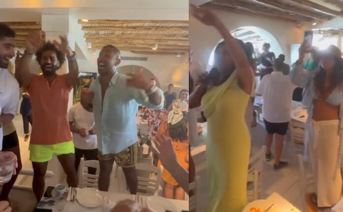 محمد صلاح يرقص مع أحمد سعد